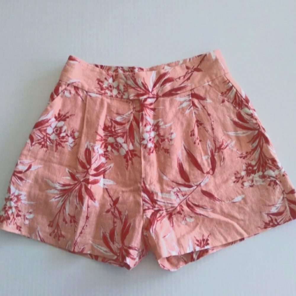NWT Joie Size 4 Farron 100% Linen High Rise Shorts